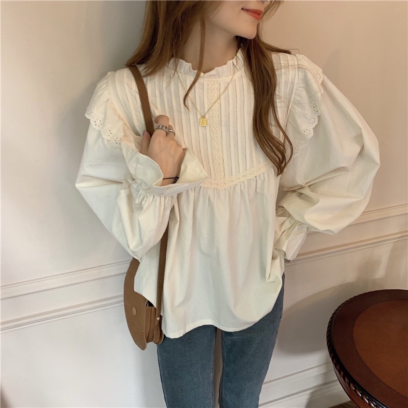 Áo babydoll viền ren mã 278