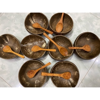 CHÉN GÁO DỪA LỚN KÈM MUỖNG HÀNG XUẤT KHẨU