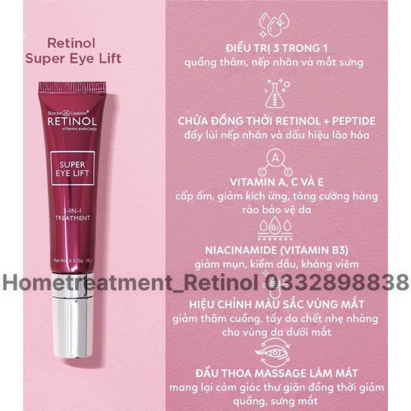Kem Mắt Retinol Dạng Gel Có Đầu Massage 3in1