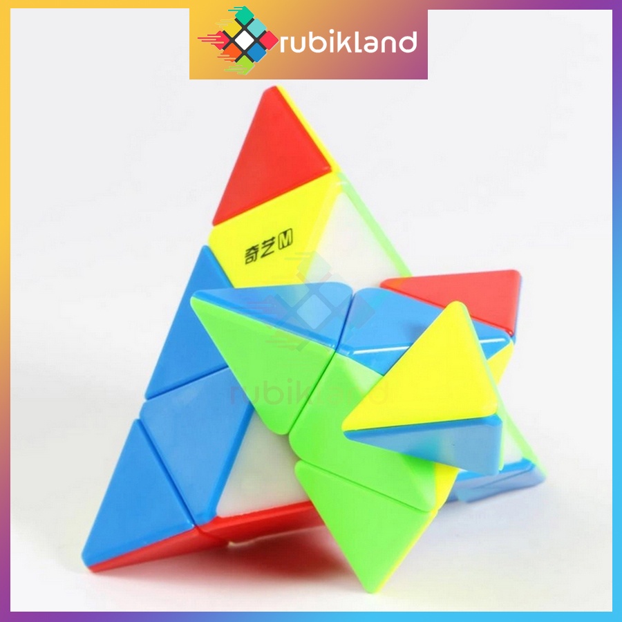 Rubik Pyraminx Nam Châm QiYi MS Magnetic Stickerless Rubic Tam Giác Đồ Chơi Trí Tuệ Trẻ Em