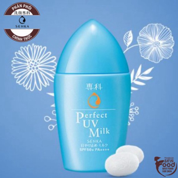 Kem Chống Nắng Dạng Sữa Senka Perfect UV Milk SPF 50+/PA+++ 40ml W9