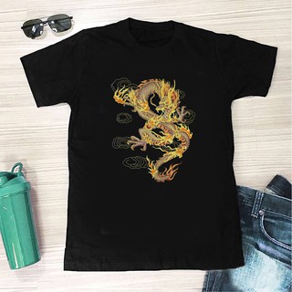 [ HOT ] Áo phông unisex Rồng - Áo thun in hình Rồng vàng cực chất