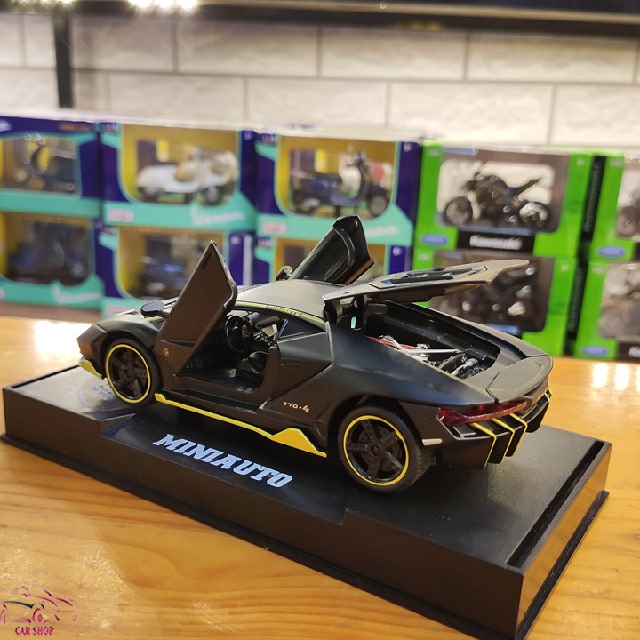 Mô hình hợp kim siêu xe Lamborghi LP770-4 tỉ lệ 1:32 màu đen nhám