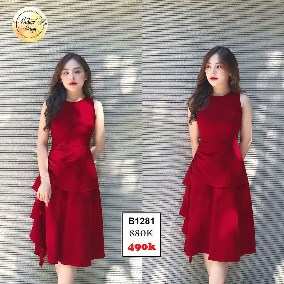 Đầm dự tiệc dáng xòe Zandy - Váy dự tiệc dáng chữ A cao cấp Butino