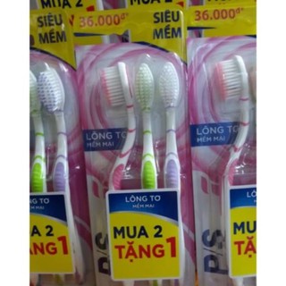 Bàn chải đánh răng lông tơ siêu mềm mua 2 tặng 1😲