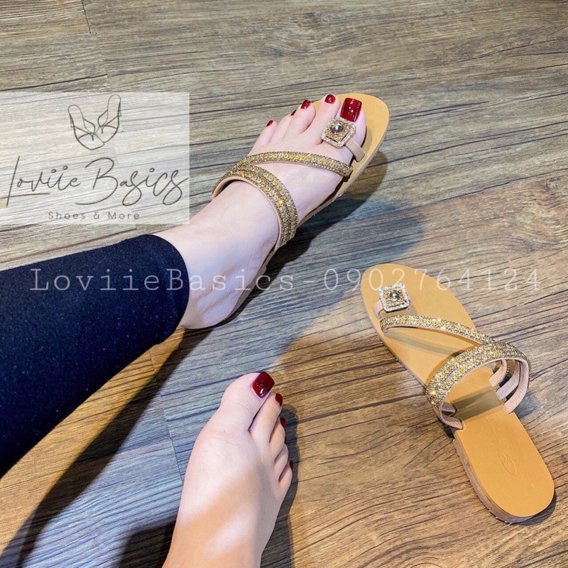 DÉP NỮ LOVIIE BASICS XỎ NGÓN ĐÁ D200920 D200752