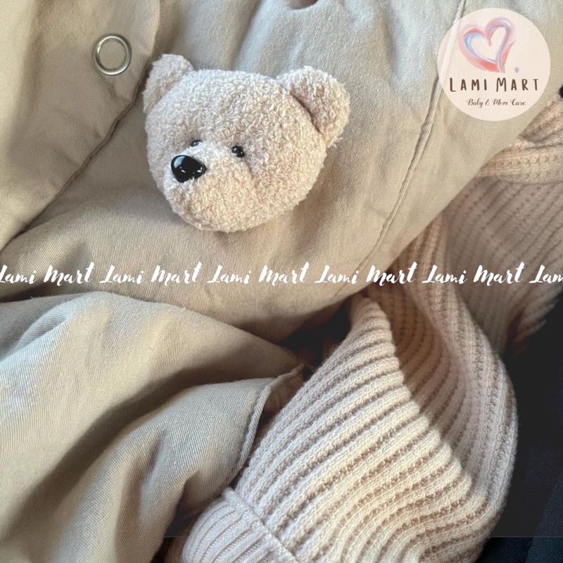 KẸP GHIM GẤU KẸP TRANG TRÍ QUẦN ÁO, CHUN TÓC CHO BÉ Madeinkorea