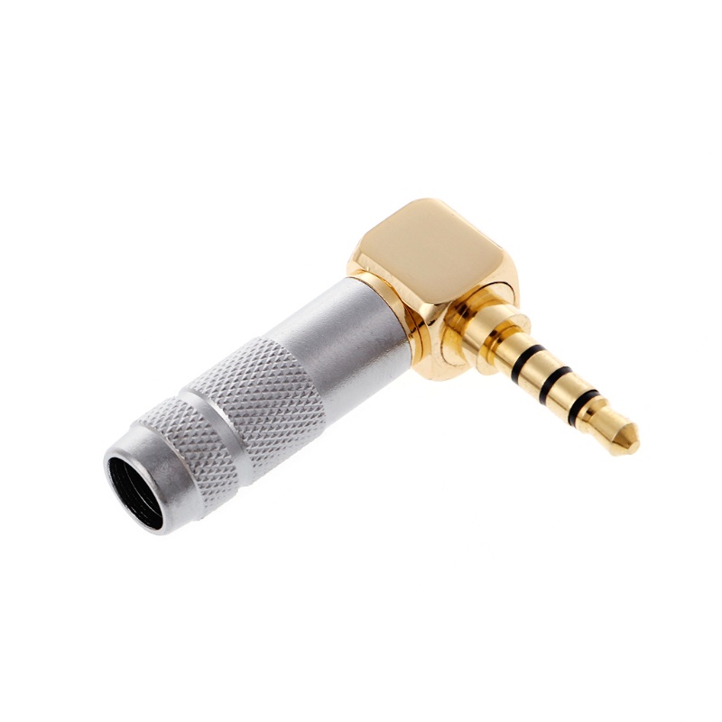 Jack Cắm Âm Thanh Jack 3.5mm 4 Cực 90 Độ Chất Lượng Cao