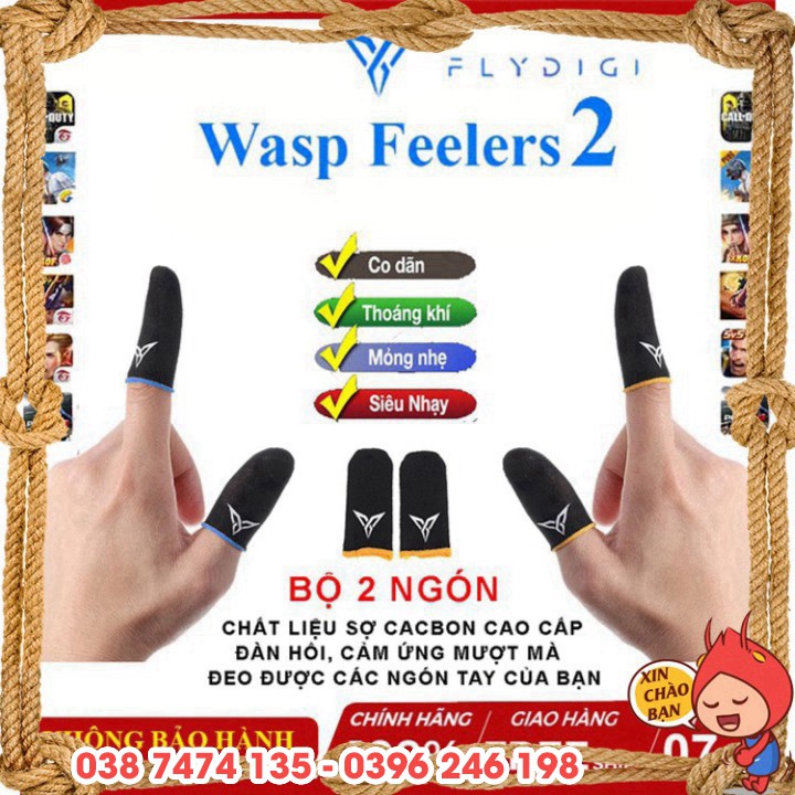 Flydigi Wasp Feelers 2 🚛𝙁𝙍𝙀𝙀𝙎𝙃𝙄𝙋🚛 Găng tay chơi game PUBG, Liên quân, chống mồ hôi, cực nhạy cho điện thoại