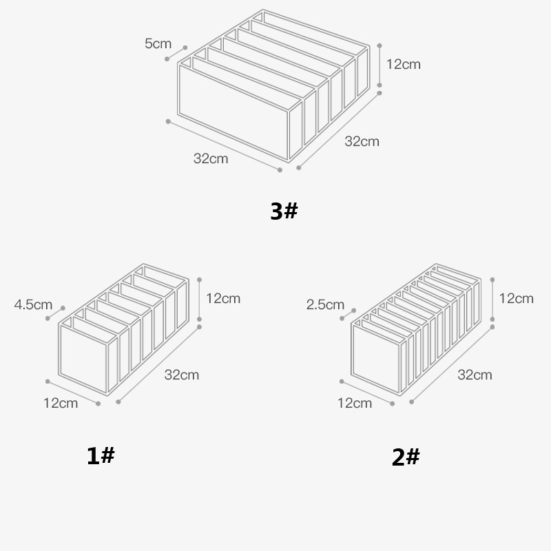 Hộp Đựng Đồ Lót / Vớ Thiết Kế Nhiều Ngăn Tiện Lợi