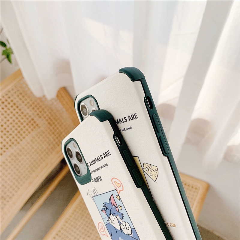 Ốp lưng iphone da Auto Focus tom và Jerry the story 7/7plus/8/8plus/x/xr/xs/11/12/pro/max/plus/promax - Awifi Case V5-5 | BigBuy360 - bigbuy360.vn