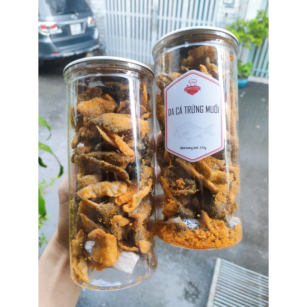[Mã 77FMCGSALE1 giảm 10% đơn 250K] DA CÁ trứng muối, hủ pet 250gr, Đồ ăn vặt Snack Food | BigBuy360 - bigbuy360.vn