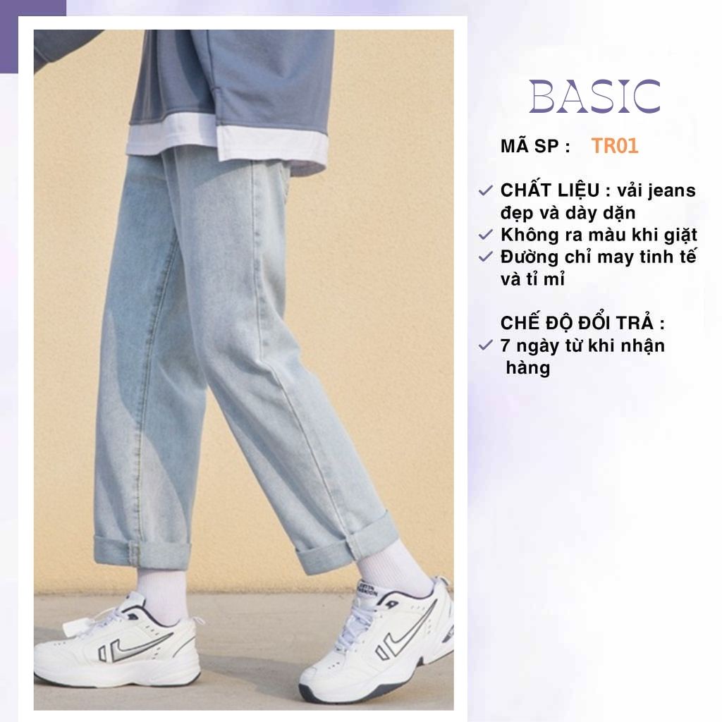 Quần jean nam Baggy phom suông rộng, quần bò nam ống đứng hottrend hàn quốc 2025 | BigBuy360 - bigbuy360.vn