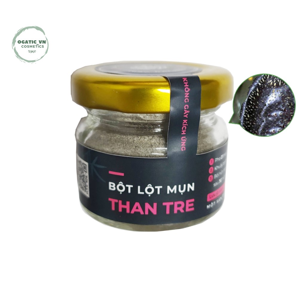 Bột lột mụn than tre hoạt tính Organic - Handmade - LM006