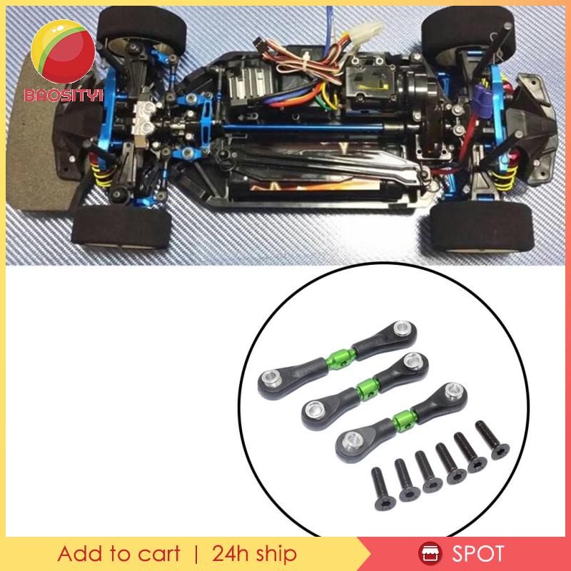 Bộ 3 Thanh Kéo Kim Loại Màu Xanh Lá Cây Cho Xe Điều Khiển TT02 TT02T RC