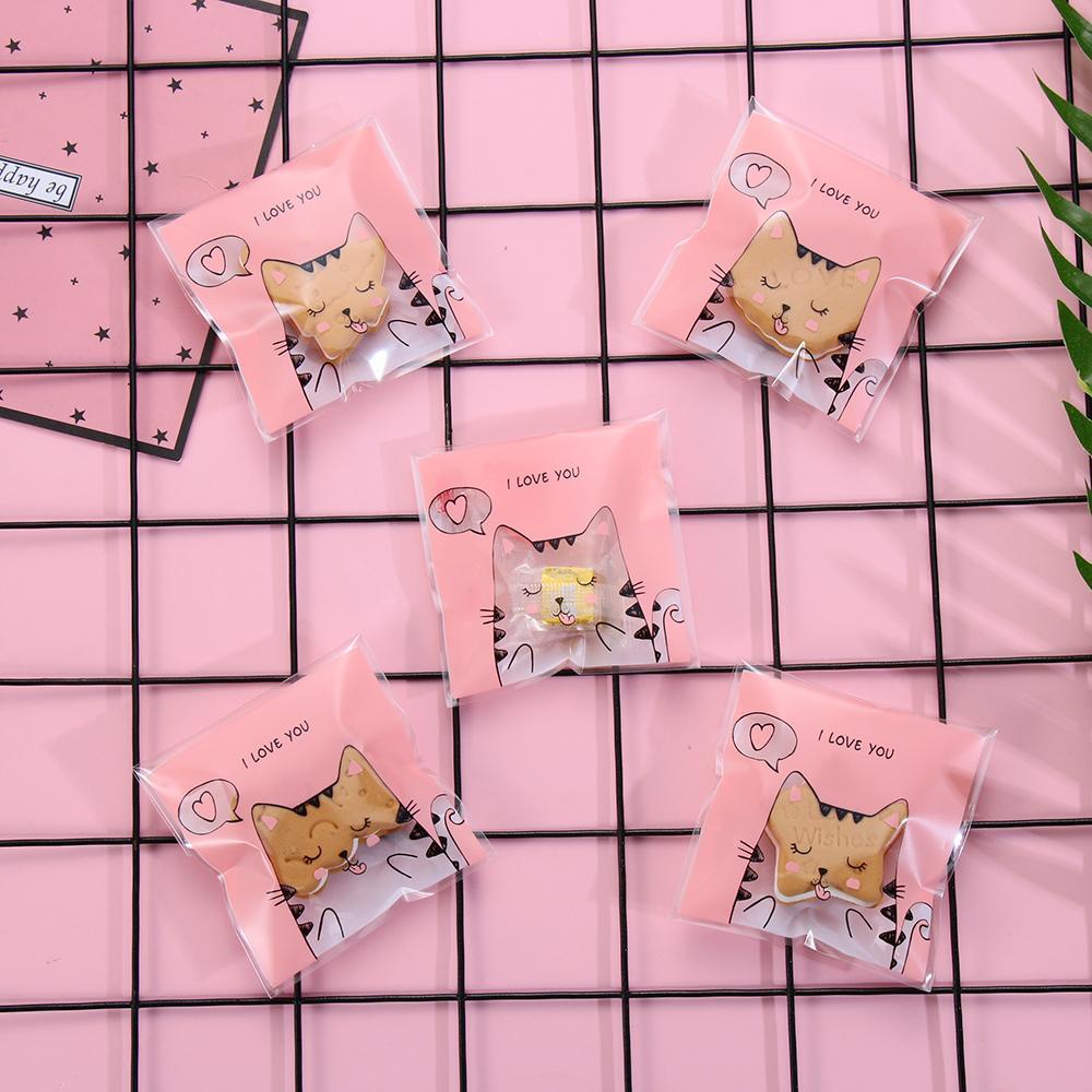 Set 95 Túi Đựng Kẹo Hình Mèo Dễ Thương Chất Lượng Cao
