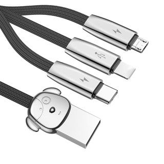 Dây cáp sạc USB 3 trong 1 cho iPhone + Type-C