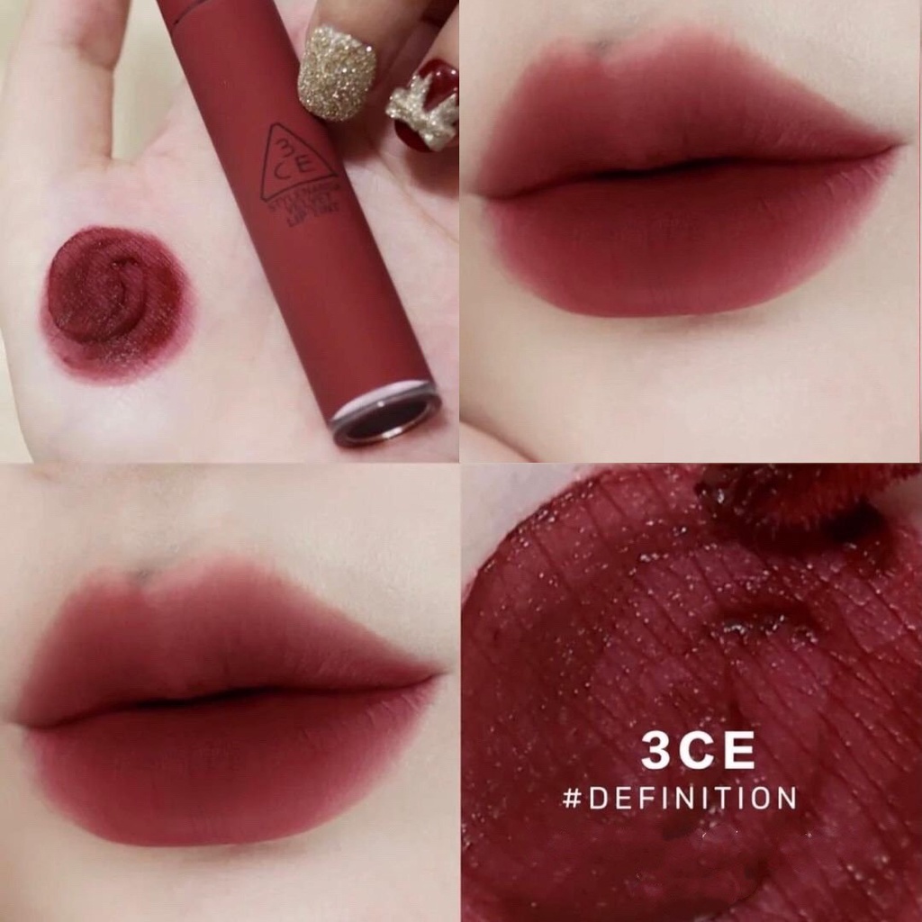 Son kem lì 3CE mềm môi tôn da Velvet Lip Tint mịn môi lâu trôi BITTER HOUR TAUPE 3CE006