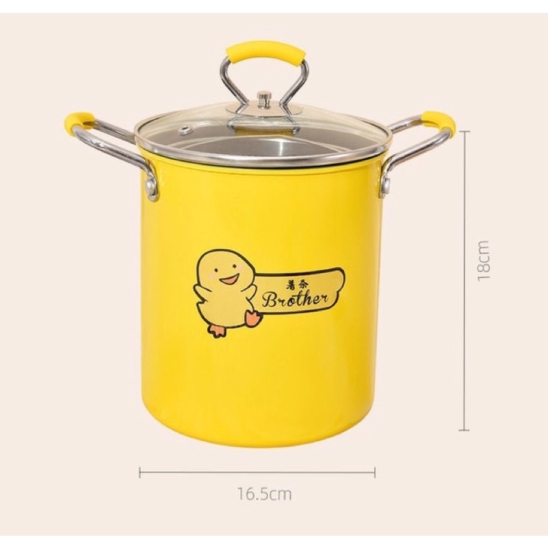 Nồi Chiên Ngập Dầu Vịt Vàng 16.5cm Cam Homeware