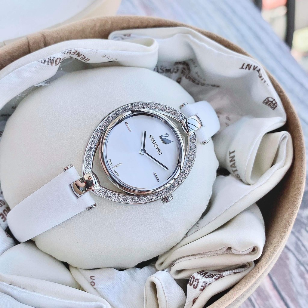 ĐỒng hồ nữ cao cấp SWAROVSKl Stella trắng như bạch tuyết