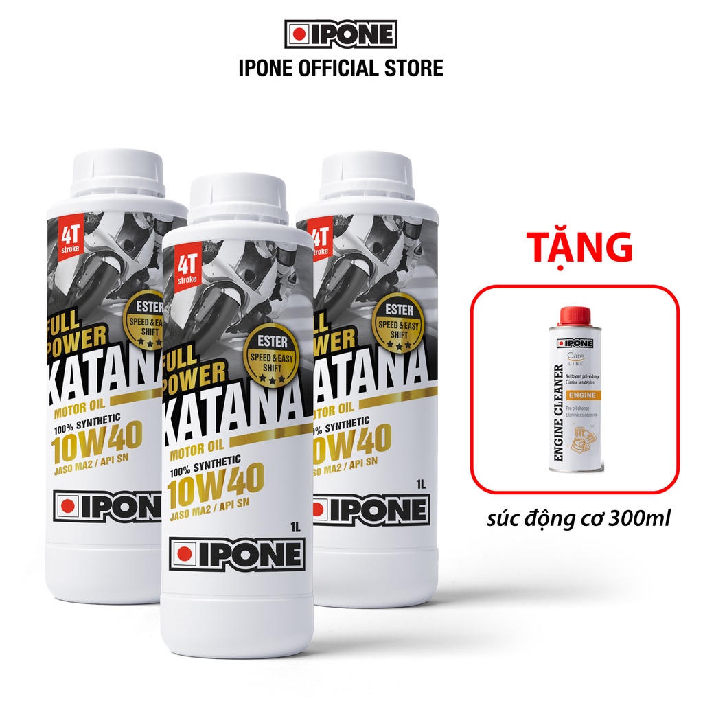 Combo 3 Nhớt xe côn tay và xe số 4T tổng hợp gốc Ester Ipone Full Power