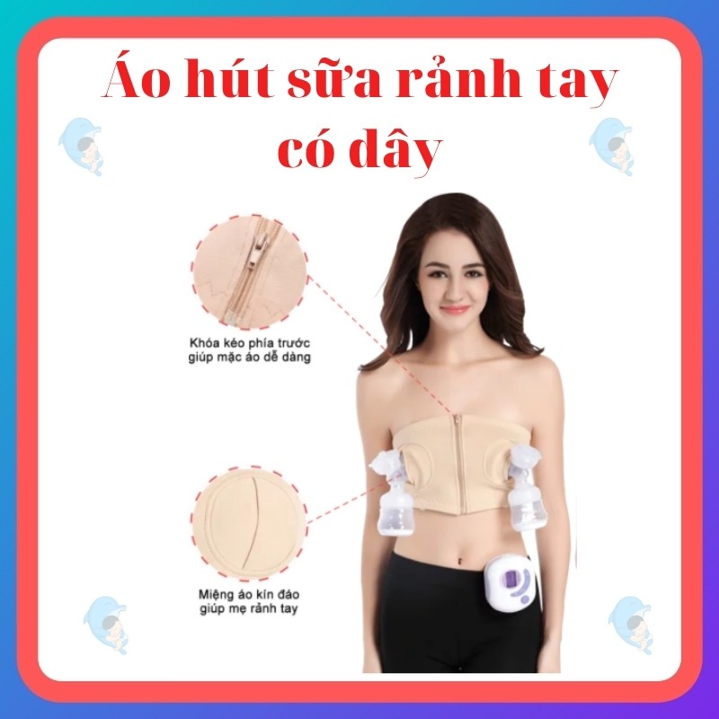 Áo Hút Sữa Rảnh Tay Có Dây 100% Cotton Hàng Việt Nam Chất Lượng Cao