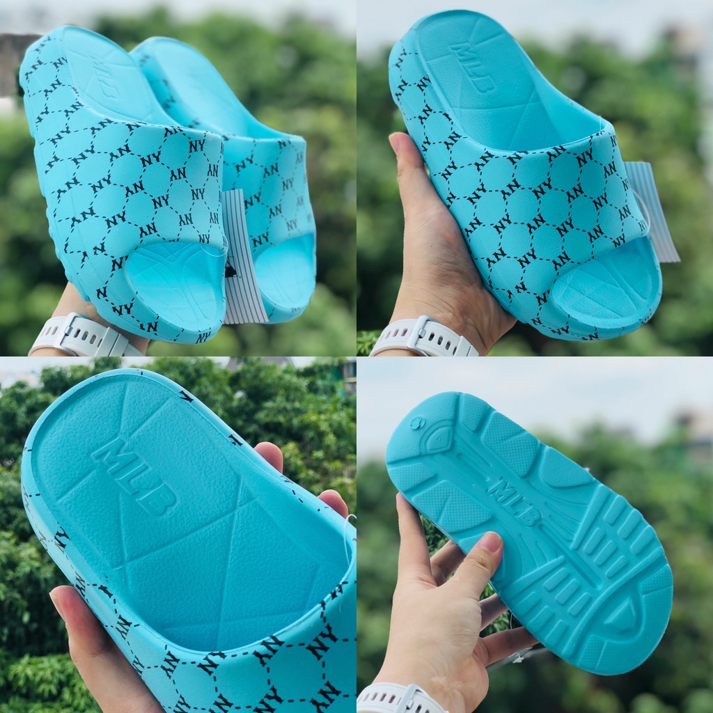 Dép bánh mỳ ❤️FREESHIP + Hộp❤️ dép đúc mlb ny bóng chày quai ngang thể thao nam nữ đủ màu hoạ tiết ny chất xịn