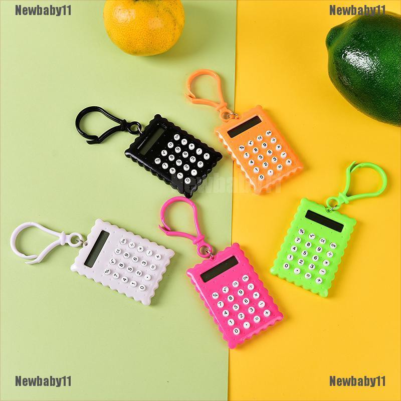 Móc Khóa Máy Tính Điện Tử Mini 8 Chữ Số Bằng Nhựa Màu Sắc Ngẫu Nhiên