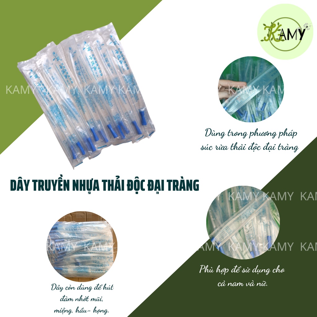 Dây truyền mềm thải độc cafe Enema, thụt tháo đại tràng, enema gerson, dây hút nhớt Greetmed tái sử dụng nhiều lần