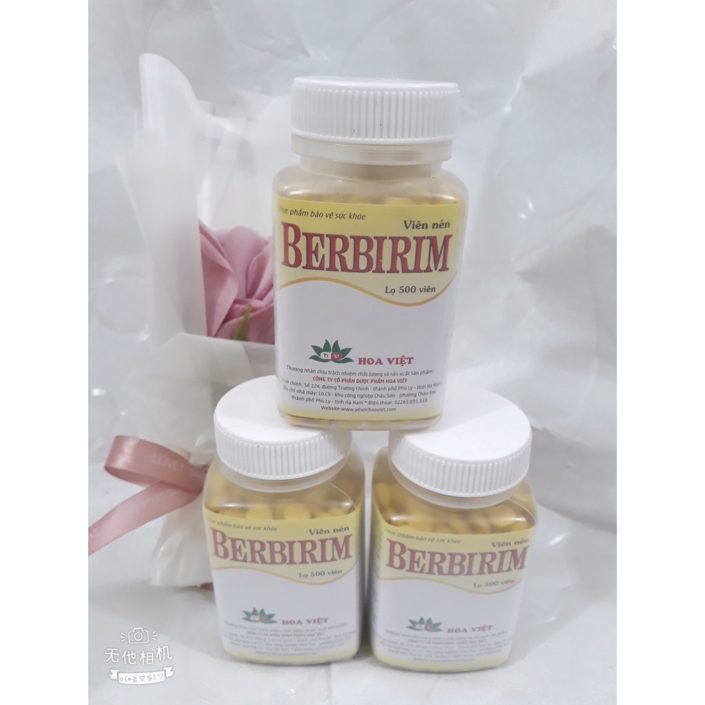 Viên uống Berbirim , giảm triệu chứng rối loạn tiêu hóa, tiêu chảy, đi ngoài nhiều lần