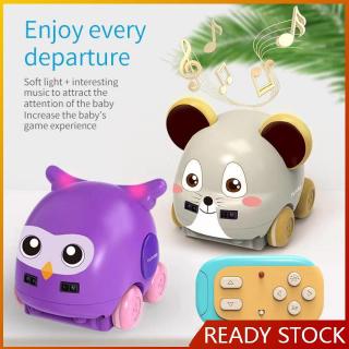 Rockwoo Multi-function 1:32 Cartoon Mouse/Owl Shape Avoid Obstacles Follow Track RC Car Toy for Kids