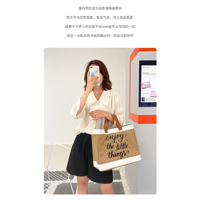 Túi Xách Cotton Lanh Thời Trang Cho Nữ