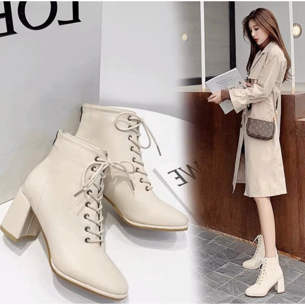 Bốt nữ,bốt da lỳ khóa kéo sau 7p siêu hót chất bao đẹp full box (mã 5265) | BigBuy360 - bigbuy360.vn