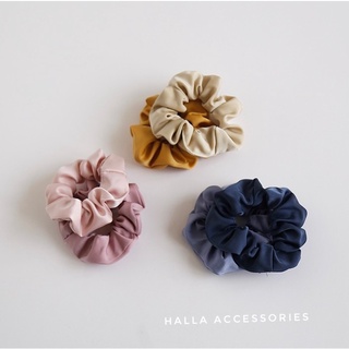 [Set 2 chiếc] Dây tóc Scrunchies Vải lụa nhiều màu HALLA