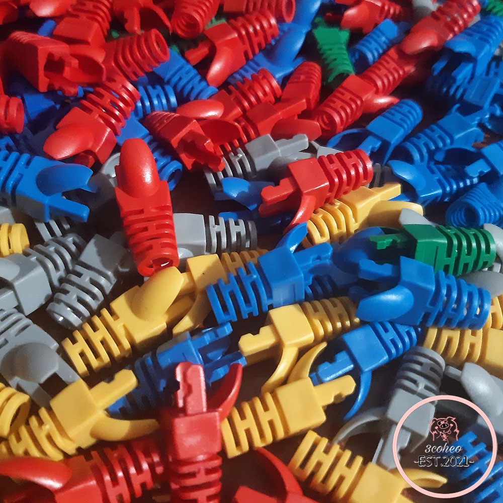 Nắp chụp đầu mạng DINTEK RJ45 cat5 cat6 đa màu - đầu chụp Patch Cord cat5 cat6