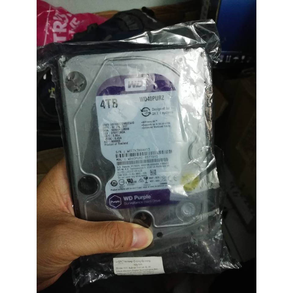 HDD 4T Purple chuyên Camera và thiết bị giám sát