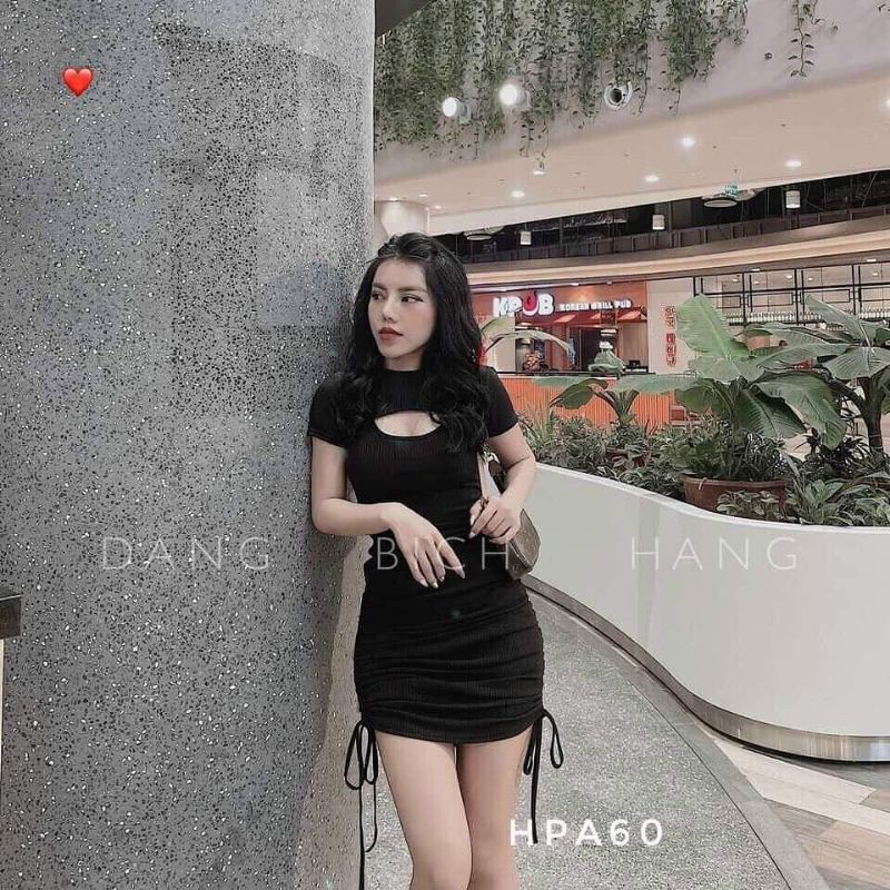 Đầm bigsize body khoét ngực rút 2 bên siêu tôn dáng