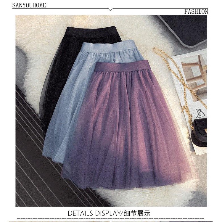 Chân Váy Lưới Chữ A Lưng Cao 20% Dáng Ngắn Thời Trang Mùa Hè Hàn Quốc  Cho Nữ