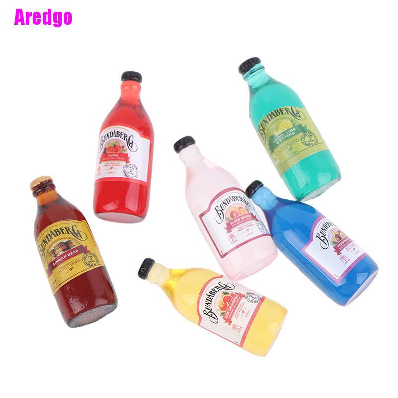 Set 10 mô hình chai nước tỉ lệ 1:12 1:6 dành cho trang trí nhà búp bê