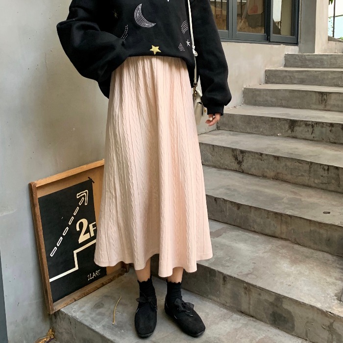 Xiaozhainv Chân váy chữ A dài 3 màu xinh xắn tùy chọn | BigBuy360 - bigbuy360.vn