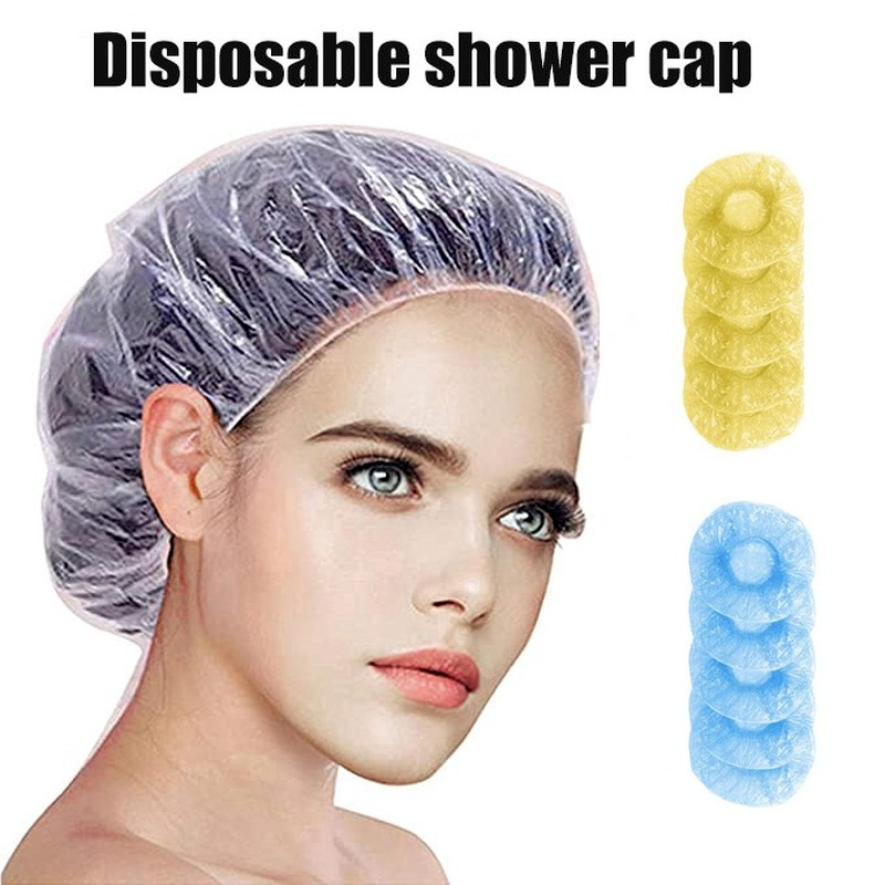 Set 100 mũ tắm trong suốt co giãn sử dụng một lần tiện lợi