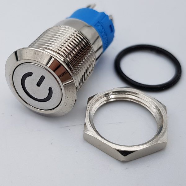 Nút nhấn nhả kim loại- nhấn giữ Phi 16mm 12v, 24v , 220v