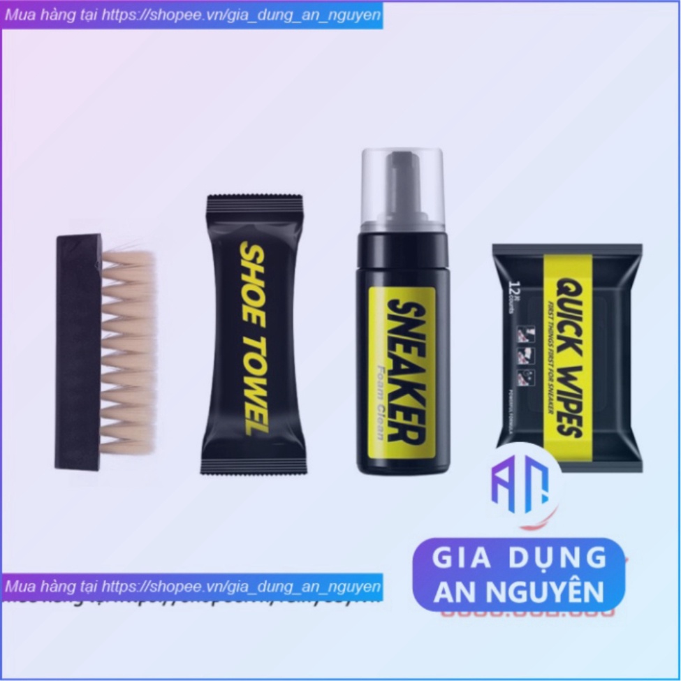 Bộ vệ sinh giày cao cấp Cleaning Kit tẩy trắng cho giày thể thao, giày sneaker, làm sạch giày da -GDAN