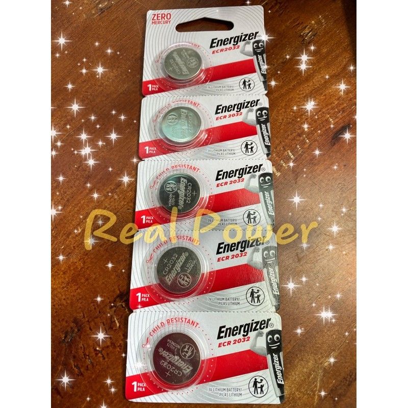 Vỉ 5 viên 2032 Energizer Lithium pin đồng tiền CMOS Cân, máy đo nhiệt độ