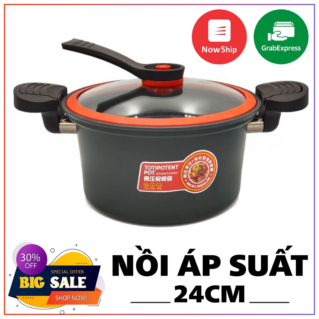 Nồi áp suất, Nồi Hầm Siêu Tốc đa năng size 24cm