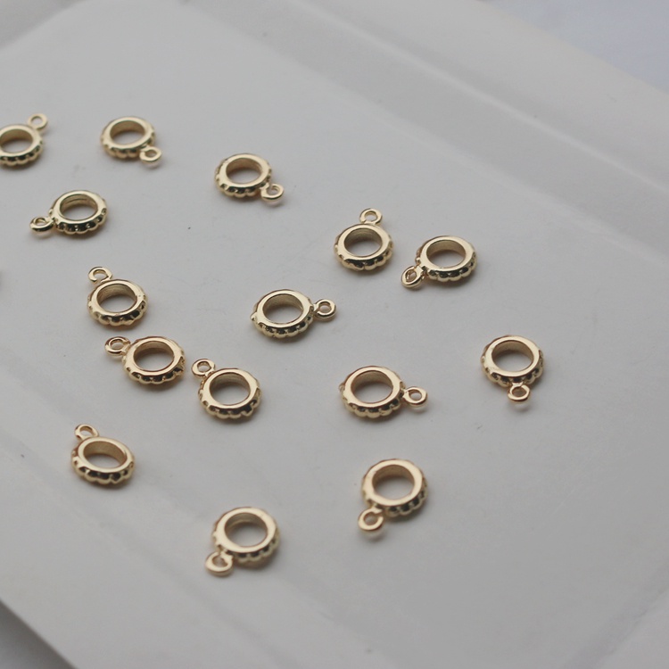 Phụ Kiện Nhẫn Đồng 14k 7mm Dùng Làm Trang Sức diy