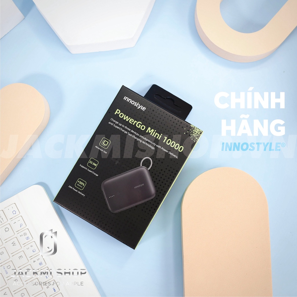 [HÀNG CHÍNH HÃNG] Sạc dự phòng iPhone INNOSTYLE Power Go Mini 10000 mAh 22.5W Bảo hành 2 năm