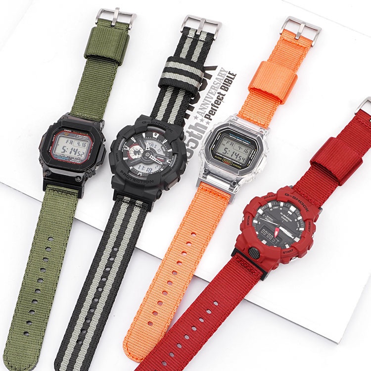 Dây Đeo Thay Thế Bằng Nhựa Màu Đen Cho Đồng Hồ Thể Thao Casio G-shock GA-110 120 GD-100 DW-5600