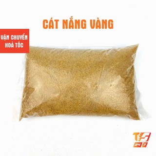 1kg Cát Nắng Vàng Trang Trí Hồ Cá, Bể Thủy Sinh - Tiểu Cảnh Sân Vườn, Lót Chậu