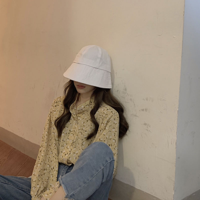 Áo Sơ Mi Tay Dài Họa Tiết Hoa Kiểu Dáng Xinh Xắn Thời Trang Cho Nữ